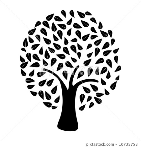 Tree silhouette isolated Tree silhouette isolated 10735758