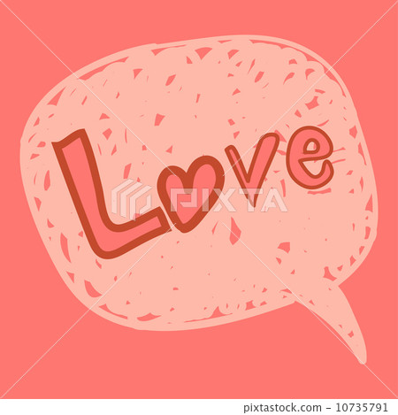 Love message in speech bubble 10735791