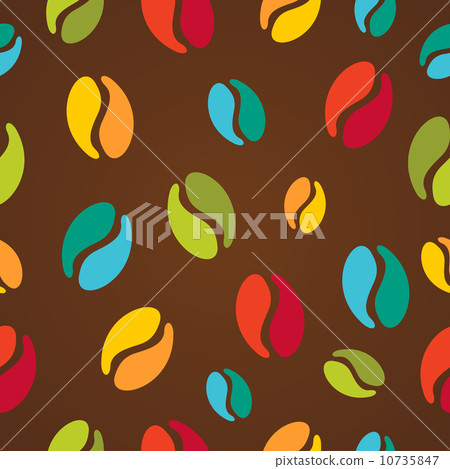 Colorful coffee beans seamless pattern Colorful coffee beans seamless pattern 10735847