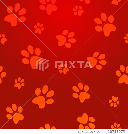 Dog footprints pattern Dog footprints pattern 10735975