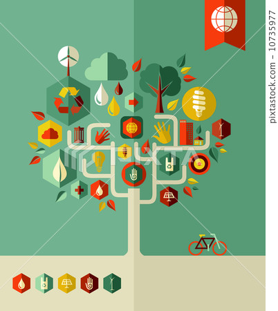 Eco conservation city tree Eco conservation city tree 10735977
