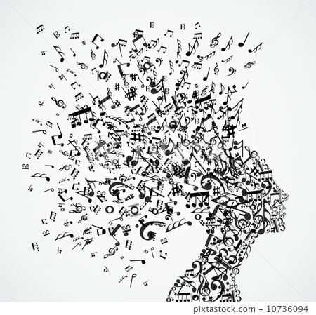 head from musical notes