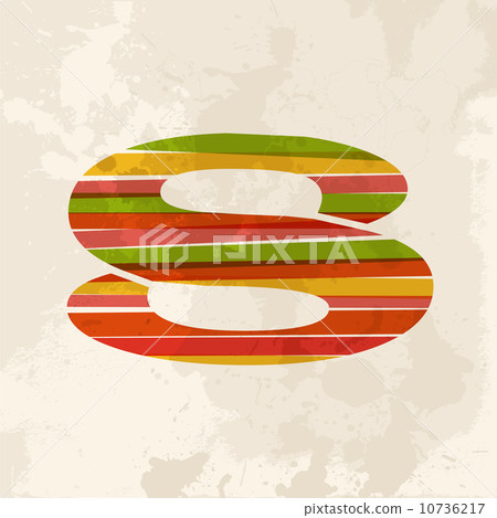 Vintage multicolor number 8 10736217