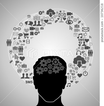 Social media man 10736218