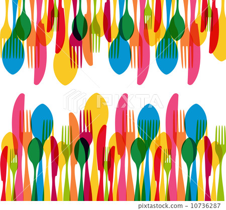 Dishware elements seamless pattern Dishware elements seamless pattern 10736287