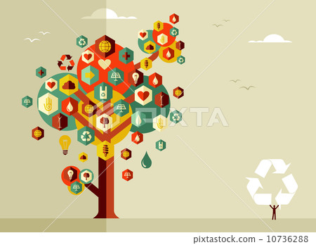 Sustainable life tree Sustainable life tree 10736288