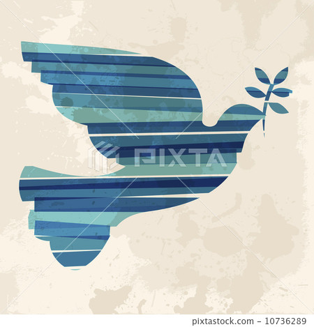 Vintage multicolor dove Vintage multicolor dove 10736289