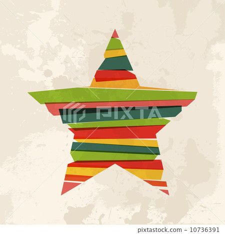 Vintage multicolor star Vintage multicolor star 10736391