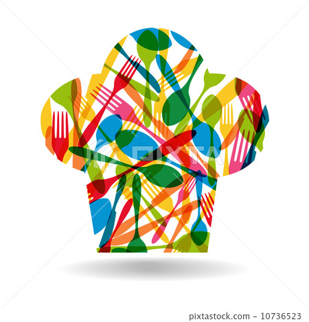 Cutlery chef hat illustration 10736523