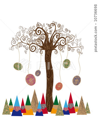 Isolated art tree concept 10736698