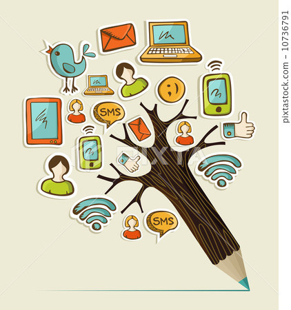 Social pencil tree 10736791