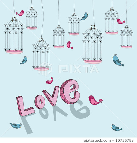 Valentine free bird love background 10736792