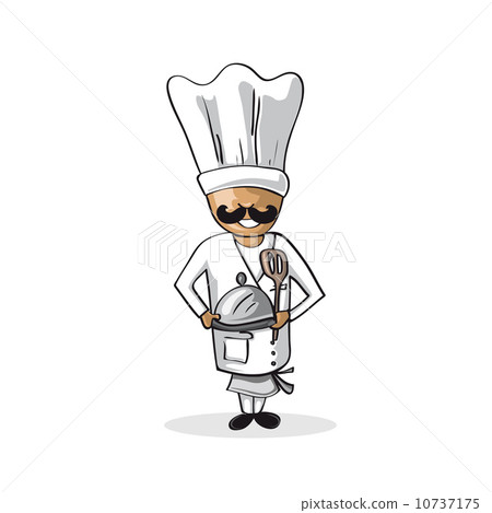 Profession chef cook man cartoon figure.-插圖素材 [10737175] - PIXTA圖庫
