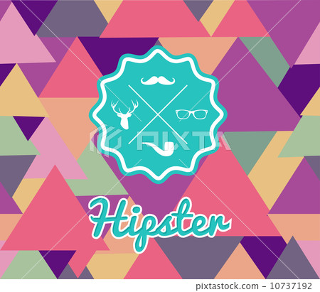 Trendy retro Hipsters label icons seamless pattern. Trendy retro Hipsters label icons seamless pattern. 10737192