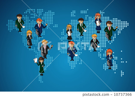 World map business work group people. World map business work group people. 10737366