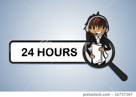 Service search 24 hours center girl cartoon 10737367