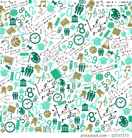 Education icons back to school seamless pattern. Education icons back to school seamless pattern. 10737373