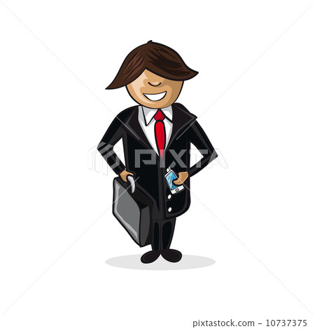 Profession businessman cartoon figure Profession businessman cartoon figure 10737375