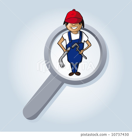 Service search plumber boy cartoon. Service search plumber boy cartoon. 10737430