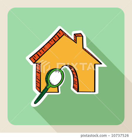 Sketch style real estate search concept. Sketch style real estate search concept. 10737526
