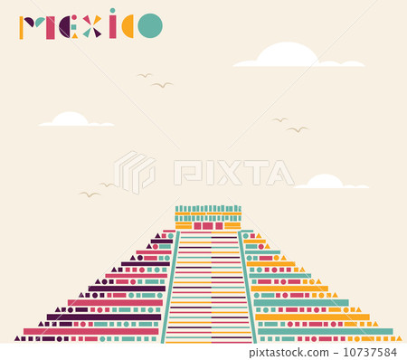 Mexico pyramid travel background. Mexico pyramid travel background. 10737584