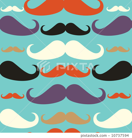 Old fashioned mustache seamless pattern 10737594