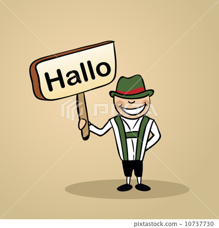 Hello from germany people illustration 10737730