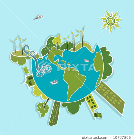 Green World ecologic elements. 10737806