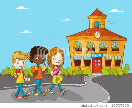 Education back to school cartoon kids. Education back to school cartoon kids. 10737990