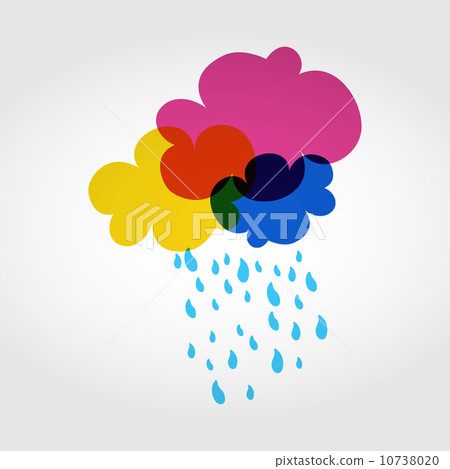 Colorful eco friendly clouds. Colorful eco friendly clouds. 10738020
