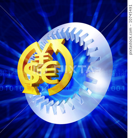 Currency and foreign exchange gear / yen, dollar, euro Currency and foreign exchange gear / yen, dollar, euro 10745491