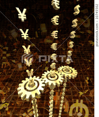 Currency and foreign exchange gear / yen, dollar, euro Currency and foreign exchange gear / yen, dollar, euro 10745502