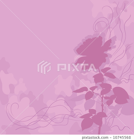 Holiday background with flower rose silhouette 10745568