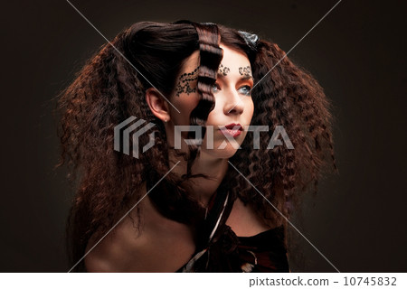Girl with beautiful make-up Girl with beautiful make-up 10745832