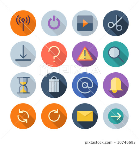 Flat Design Icons For User Interface - Stock Illustration [10746692 ...