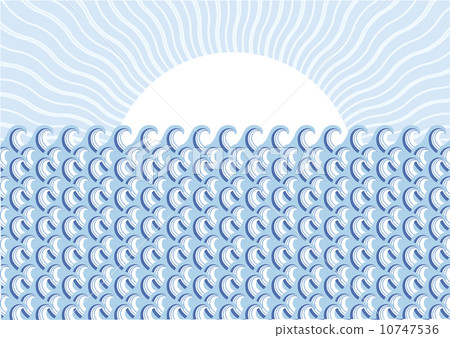 Sea waves. Vector illustration of sea landscape Sea waves. Vector illustration of sea landscape 10747536