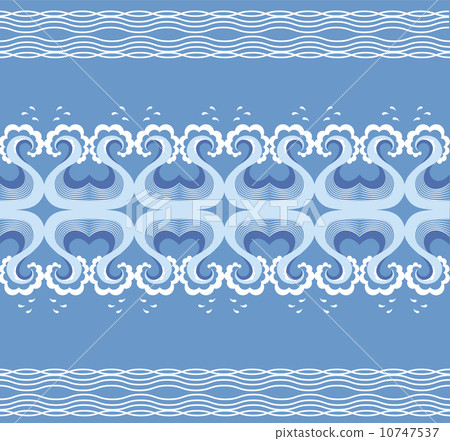 Waves decoration.Vector blue stylized design 10747537