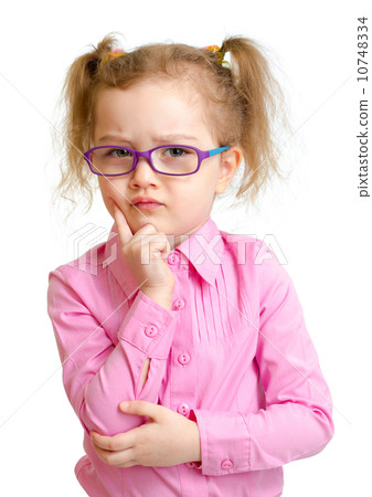 Serious girl in glasses isolated on white Serious girl in glasses isolated on white 10748334
