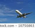Blue sky and airplane 10750863