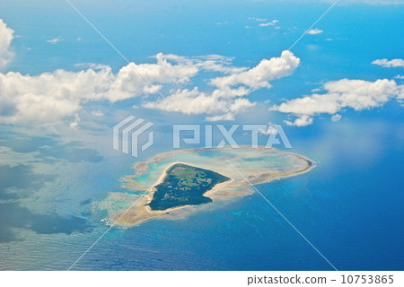 Aerial Photograph Of Mizumajima Tarama Village Stock Photo