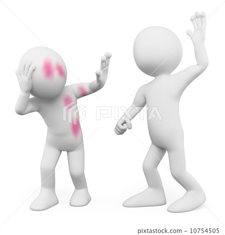 3D white people. Abuse 10754505