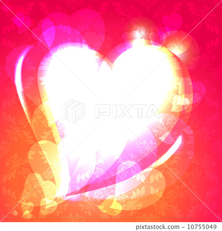Hearts, speech bubble, ornamental background 10755049