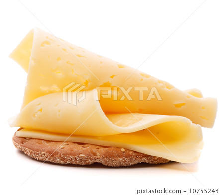 Cheese sandwich isolated on white background cutout 10755243