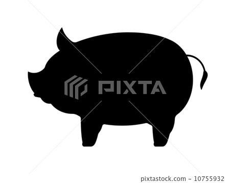 豬剪影 10755932