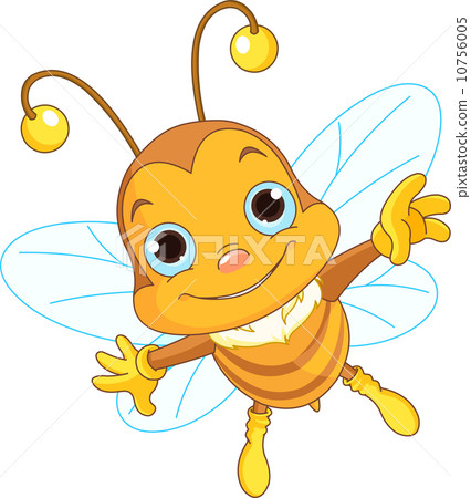 Cute Bee flying 10756005