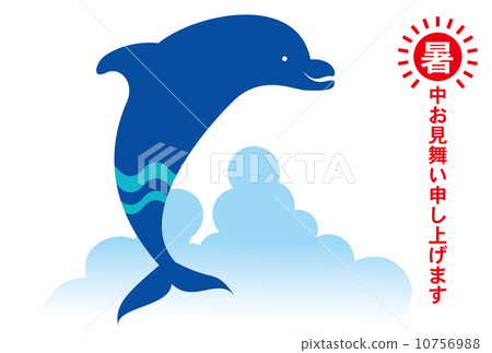 Dolphin's hot weather sympathy jumping over the sea Dolphin's hot weather sympathy jumping over the sea 10756988