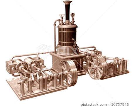 Four cylinder steam engine and boiler 10757945