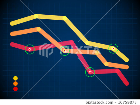 Intersecting graph lines with round pointers Intersecting graph lines with round pointers 10759875