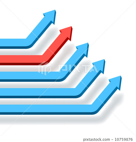 Intersecting blue numbered graph arrows Intersecting blue numbered graph arrows 10759876