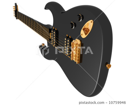 Black electric guitar Black electric guitar 10759946